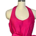 Sara Campbell Vintage 1980s Pink Silk Halter Midi Dress| Size 8