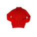 Vintage Womens 10 Wool Waffle Knit Back Zip Turtleneck Sweater Orange