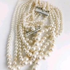 Vintage Pearl Necklace w/breaks Estate Sale Find