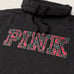 Vs Victorias Secret Pink Campus Cowl Neck Sweater Jacket Top Grey Plaid Foil XXL