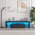 NEW Modern LED TV Stand for up to 75 inch TV, High Glossy Entertainment Center