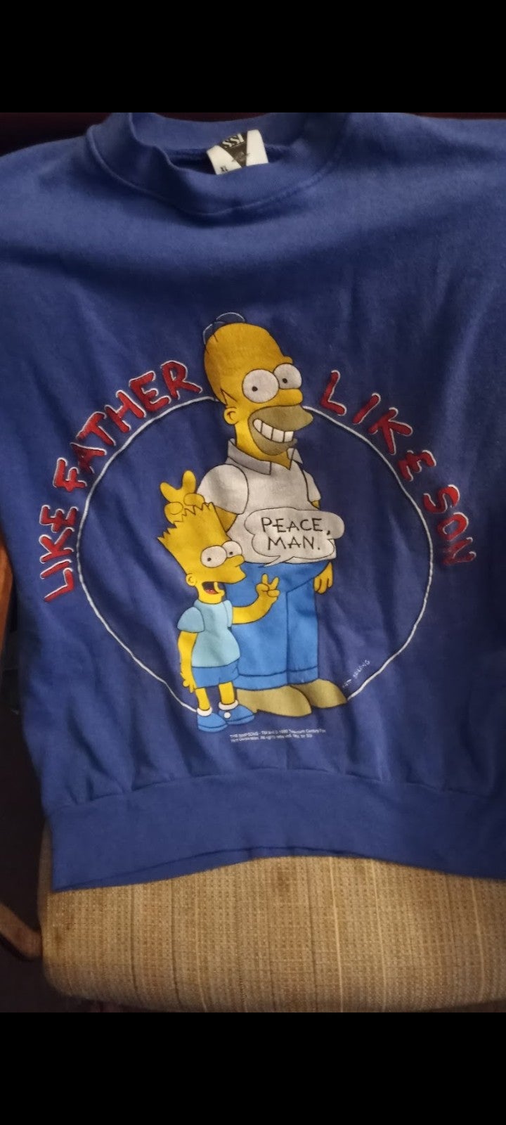1990s Simpsons sweatshirt rare like father, like son