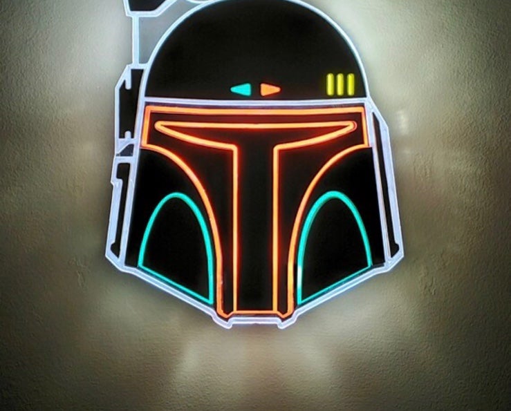 Bobba Fett Sign Neon like LED Light