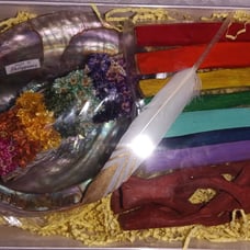 Sage smudge kit Chakra style 11 pieces