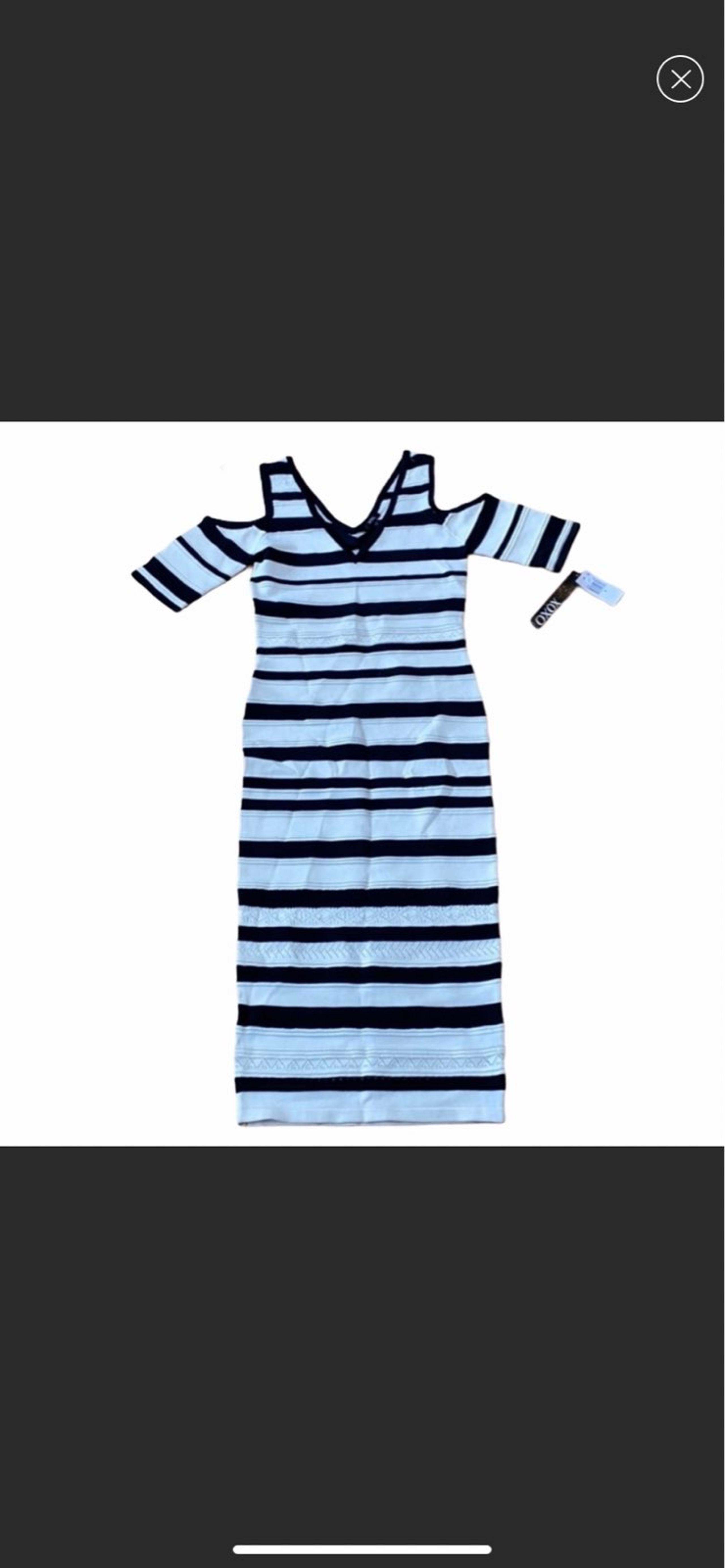Xoxo bodycon striped dress