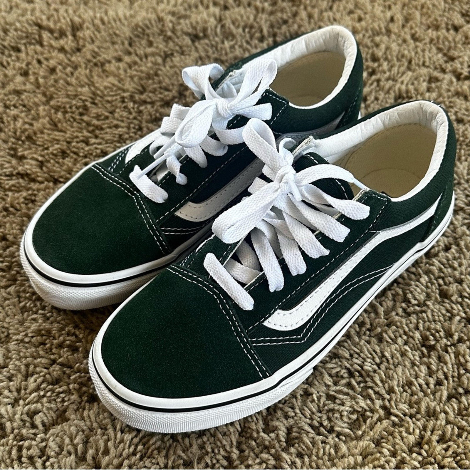 Vans old skool Kids Green Sneakers size 3