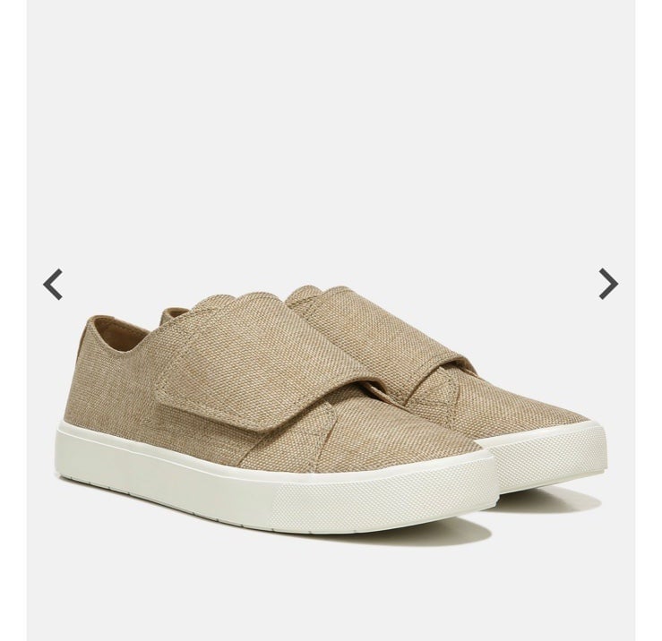 Vince Blair Velcro Burlap Sneaker Size 9.5