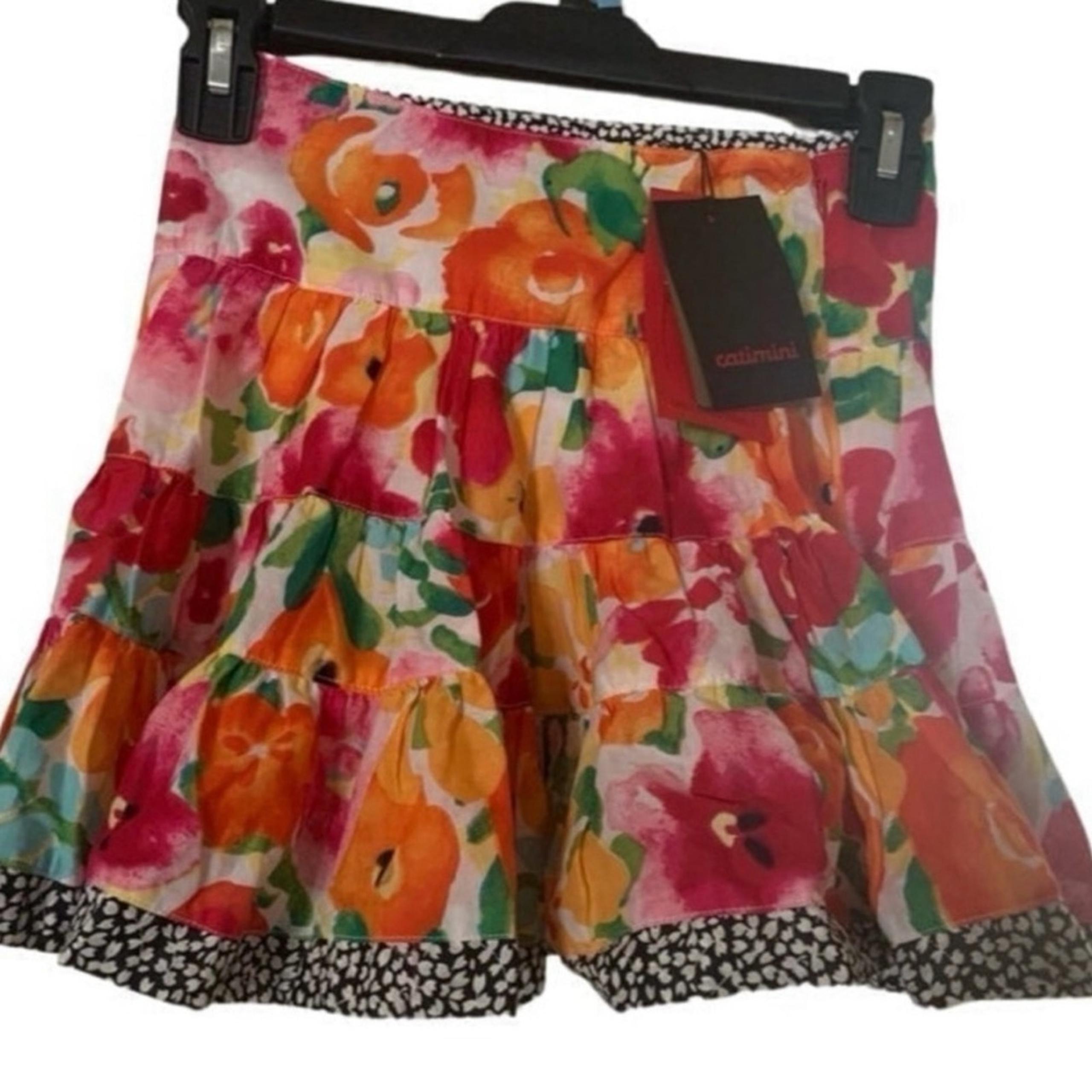 NWT Girls Catimini Floral Boutique Skirt Sz 8