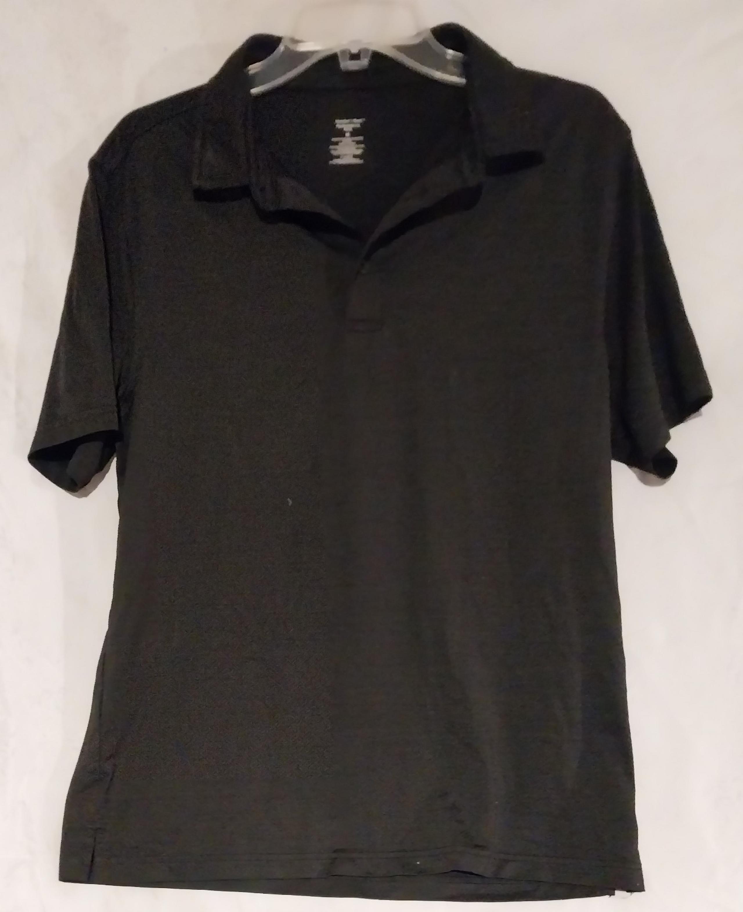 Members Mark Mens Polo Shirt Size Medium Black Short Sleeve