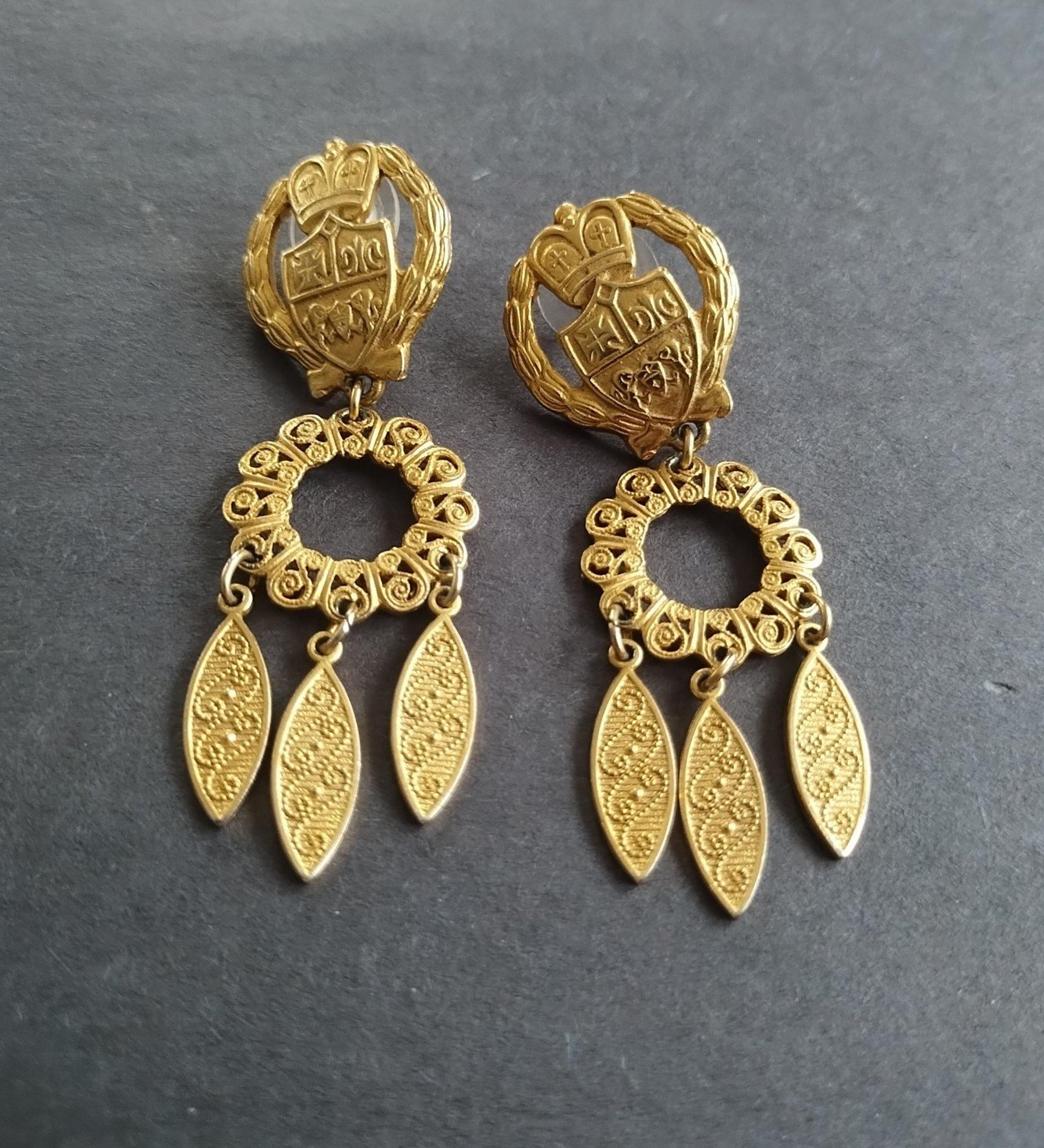 Unique vintage dangle earrings