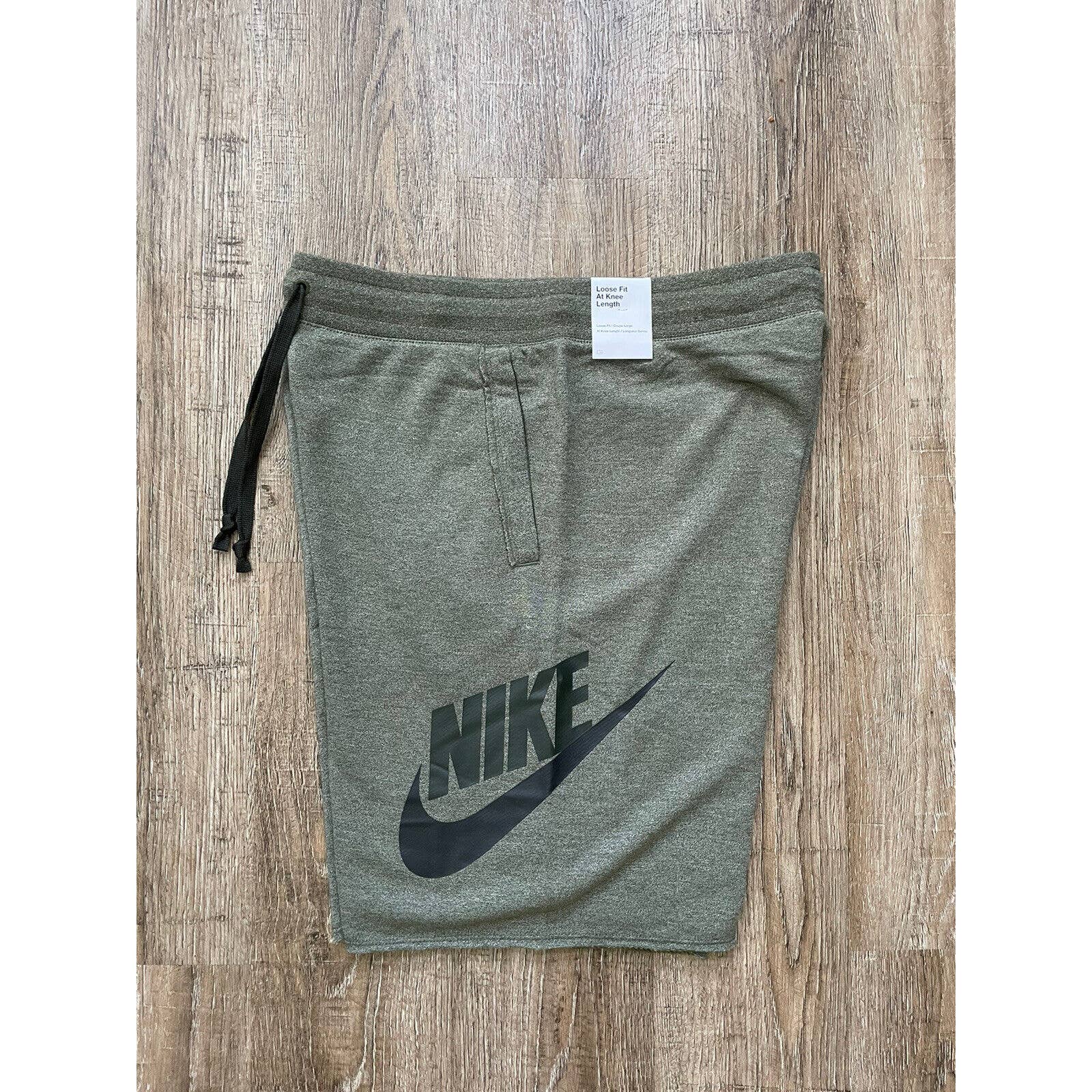Nike NSW Men’s Alumni French Terry Shorts Rough Green Sz Small-Tall AR2375-326