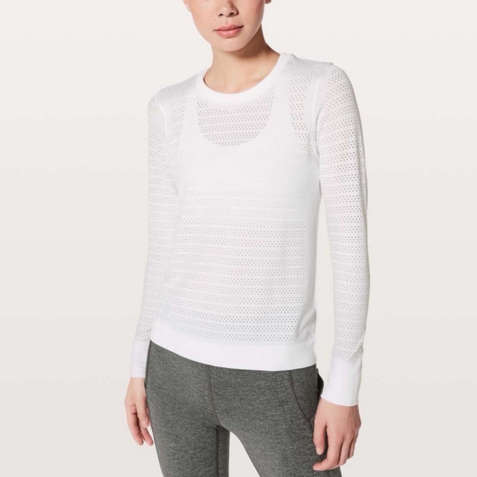Lululemon Breeze By Long Sleeve Sz 10 *Squad In White / White