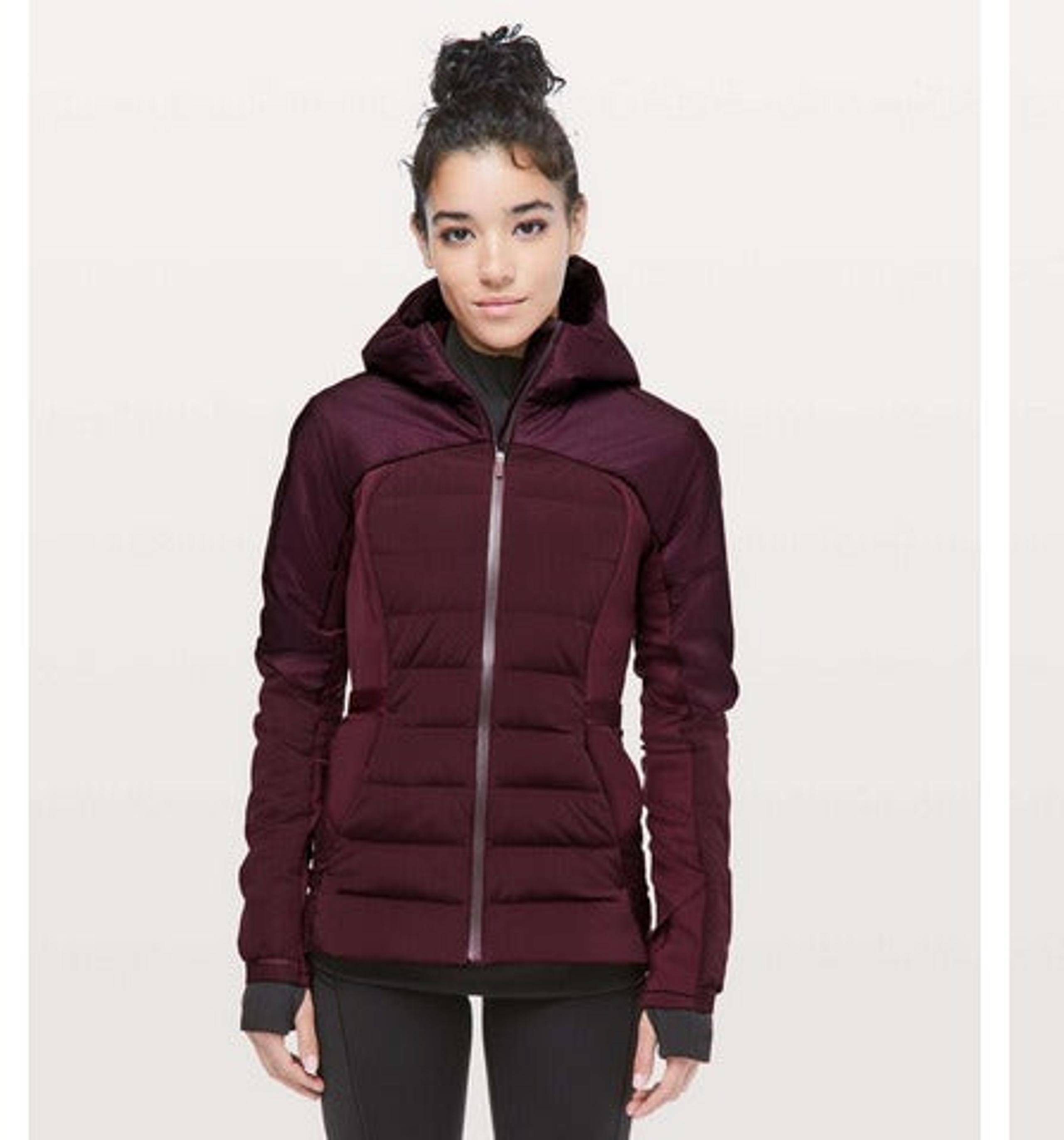 Lululemon Down For It All Jacket - Black Cherry - Size 2