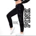 PINK Black Velvet Pants