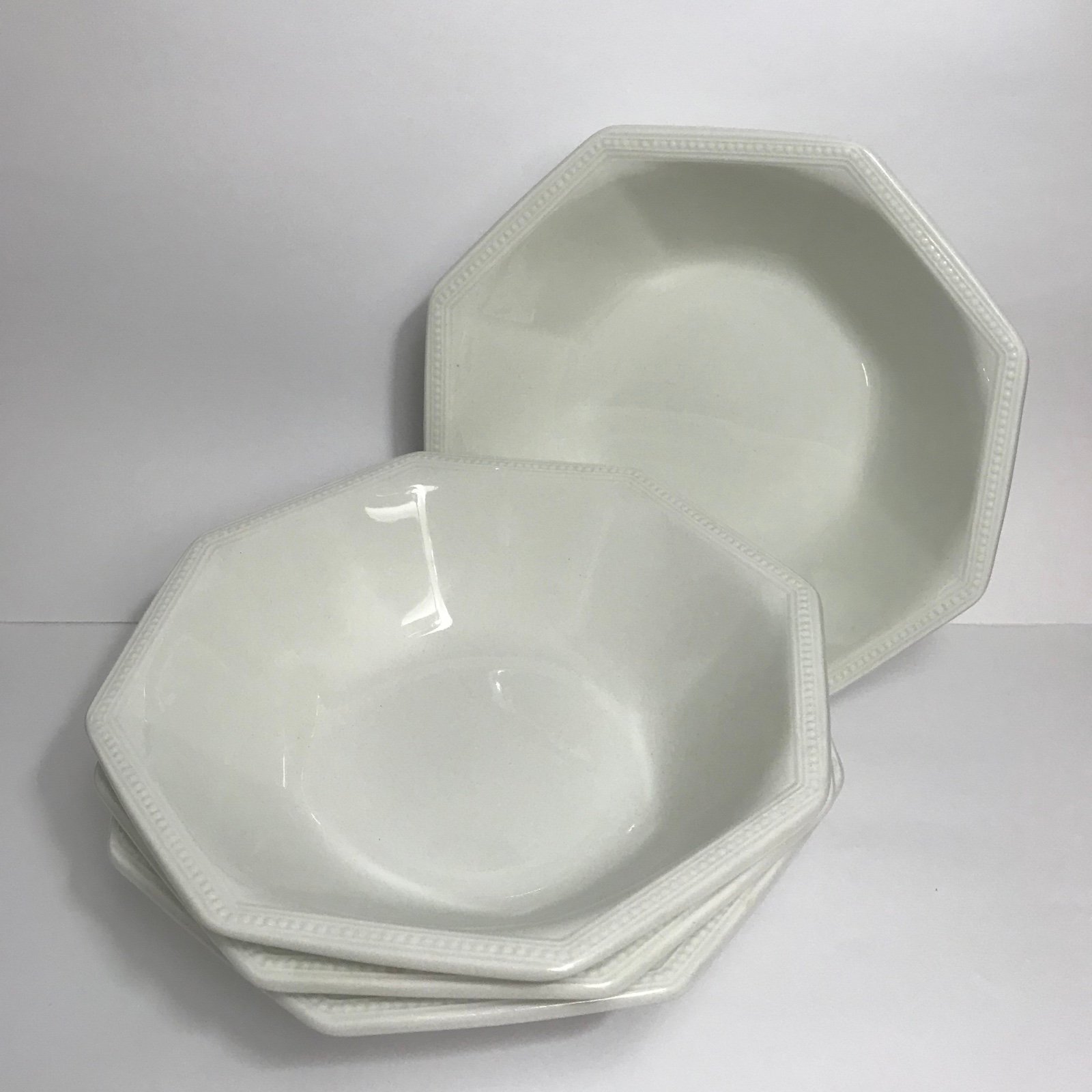 Johnson Brothers Heritage 6 7/8” Cereal Bowls White Ironstone Vintage Set of 4