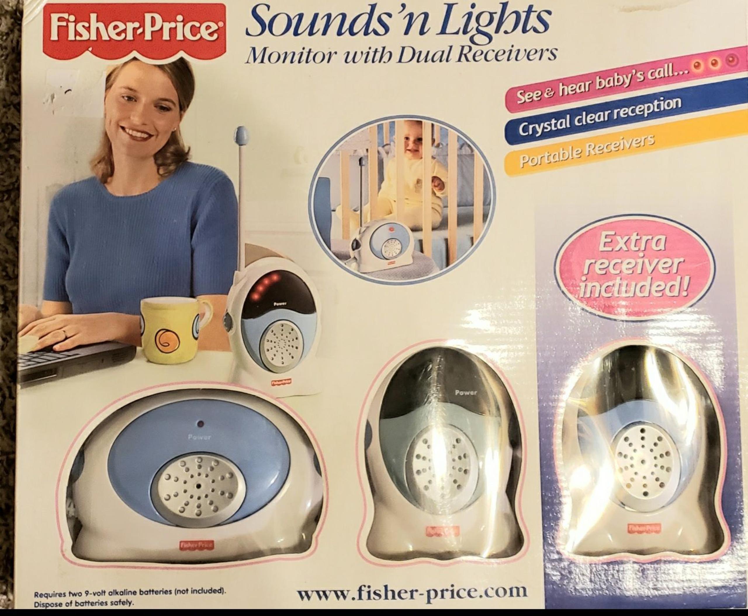 FISHER PRICE SOUNDS & LIGHTS MONITOR WITH DUAL RECEIVERS