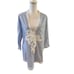 Lila eugenie Long Sleeve Swim Cover Up Resort Dress Blue & White Stripe