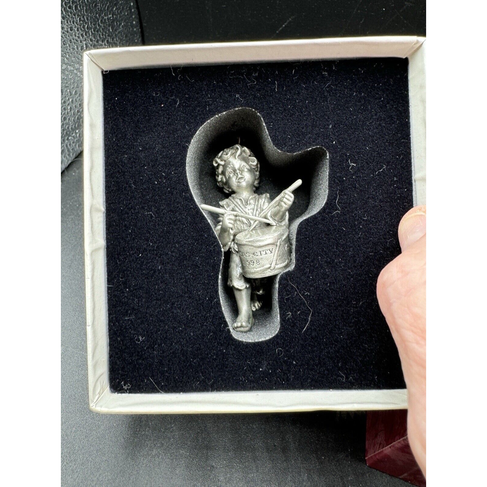 Hallmark Kansas City Drummer Boy Pewter 1998 CELEBRATION EXCLUSIVE ORNAMENT -17D
