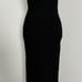 Torn by Ronny Kobo NWT Madi Open-Back Curve Hugging Knit Maxi Dress Black Size M