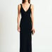 Torn by Ronny Kobo NWT Madi Open-Back Curve Hugging Knit Maxi Dress Black Size M