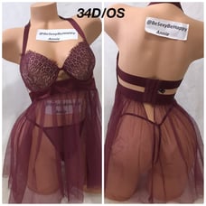 victoria secret babydoll 34D, panty OS