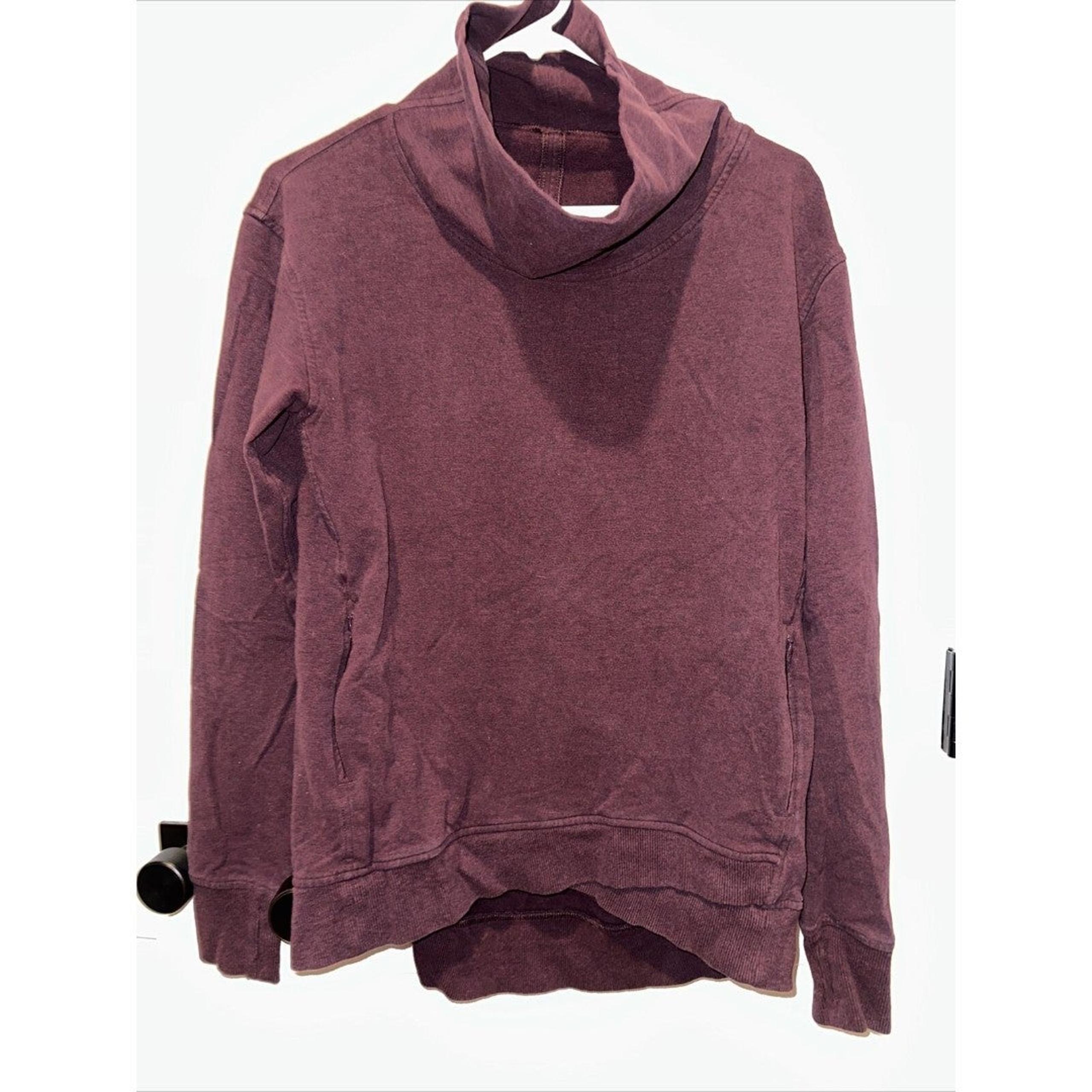 Lululemon Size Sm/med On The Double Pullover Heathered Bordeaux Drama Sweatshirt