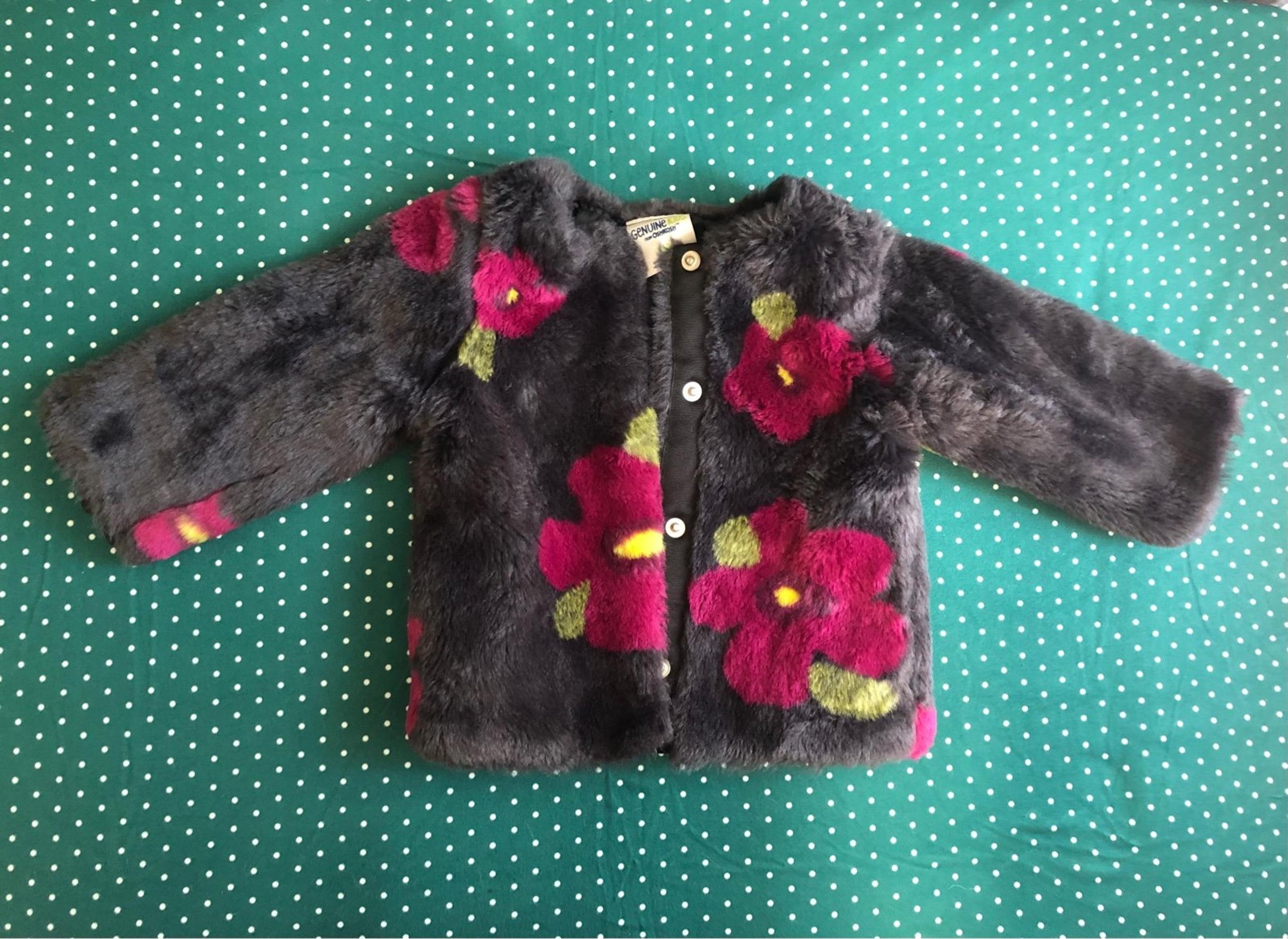Gorgeous floral faux fur jacket