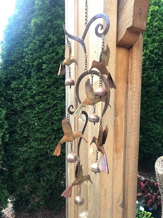 Hummingbird Highland Garden Art Windchime, Garden Gift For Everyone