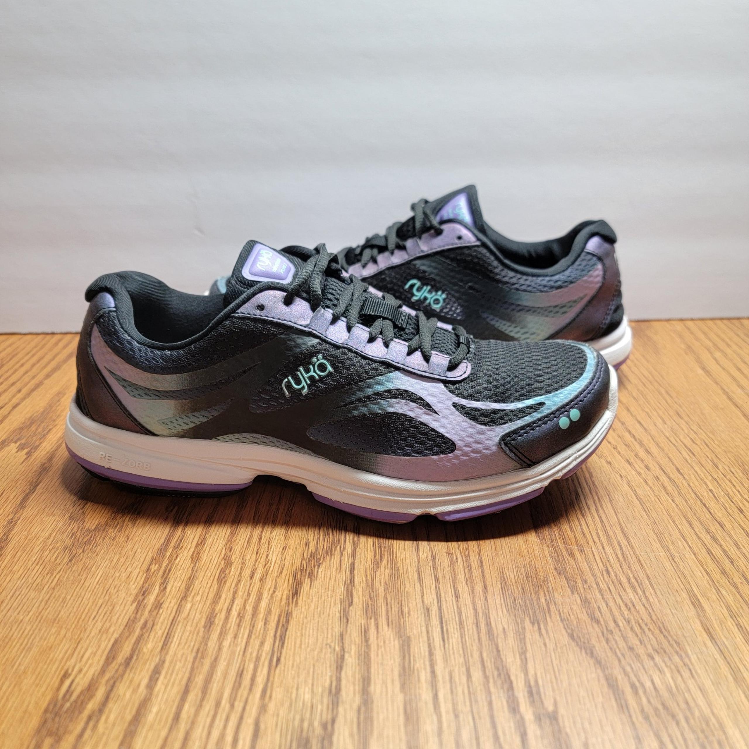 Ryka Women's Devotion Plus 2 Walking Shoe Black/Purple Size 7.5 Medium