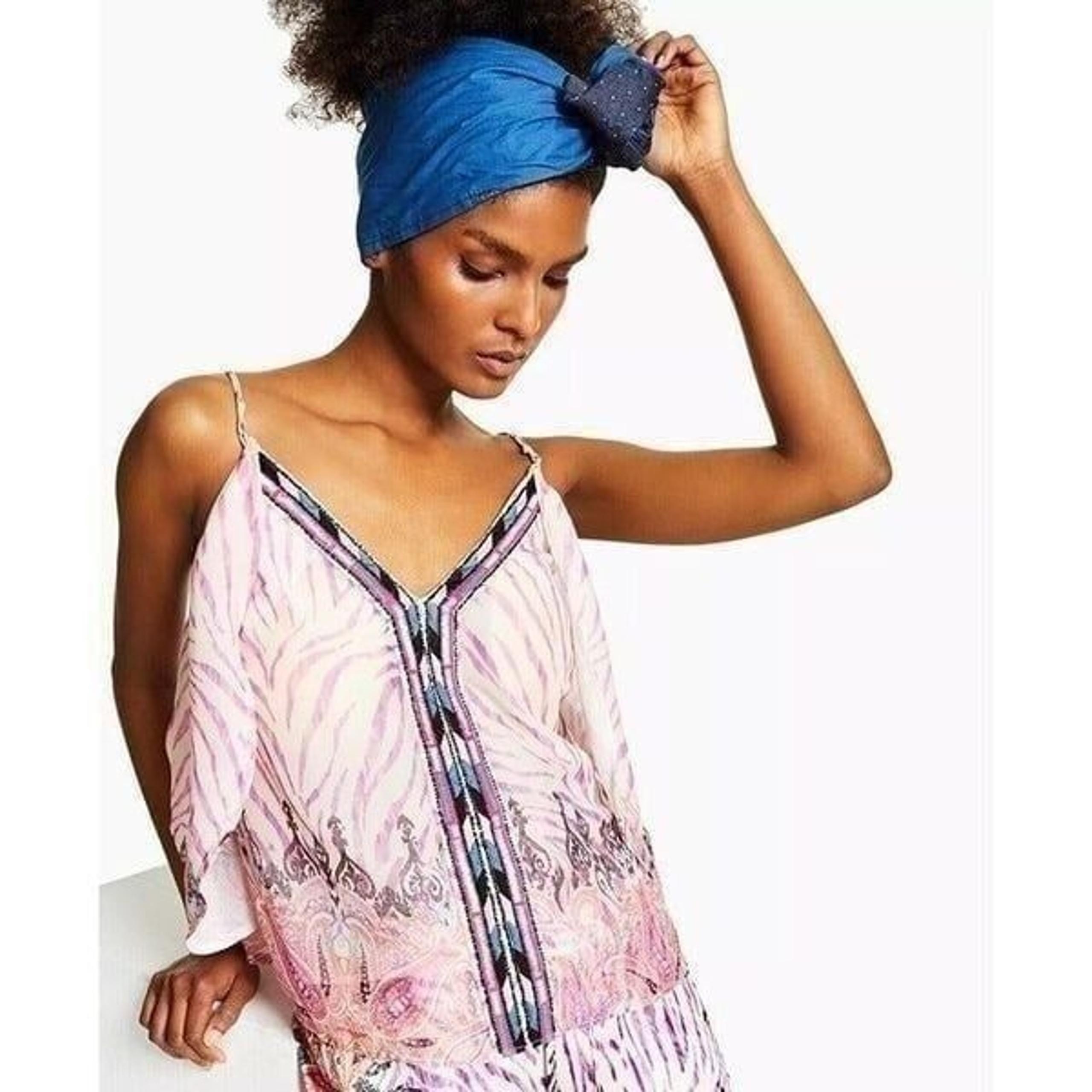 $70.00 INC International Concepts Luxe Flutter Embroidered Camisole, XS
