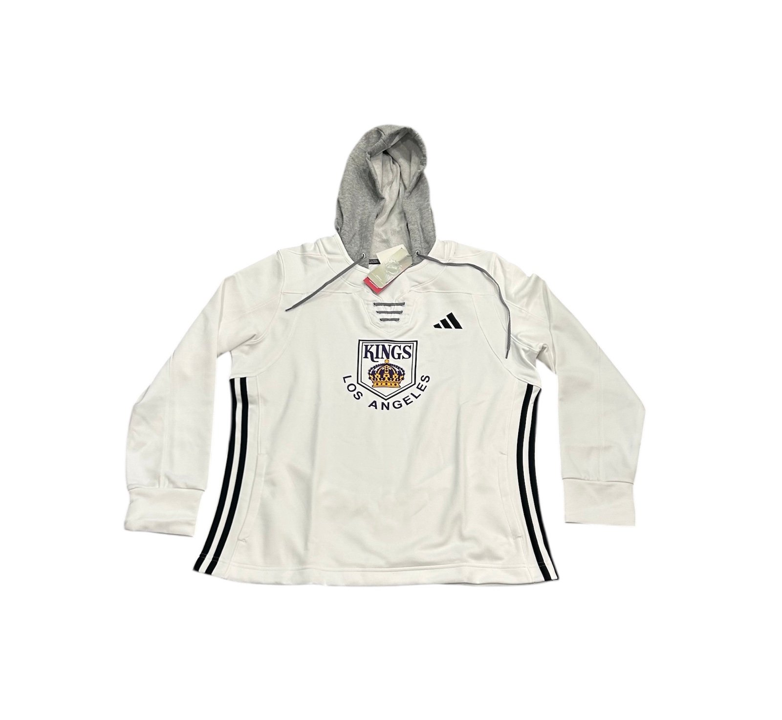 Los Angeles Kings Adidas Women’s Lace Up Pullover Hoodie Sweatshirt XL