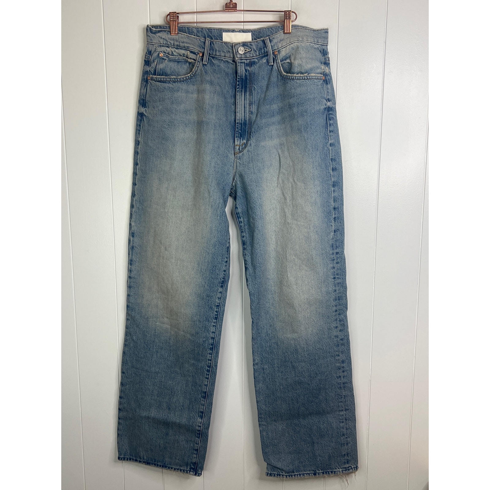 MOTHER Superior High Waisted Tunnel Vision Sneak Jeans in The Other Side Size 32