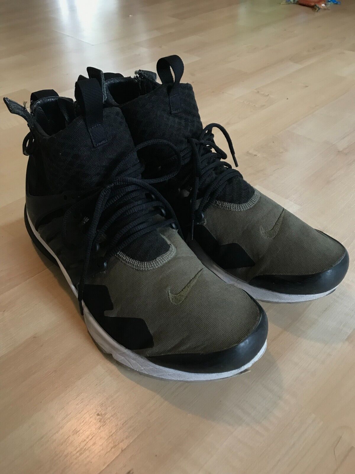 Nike Air Presto Mid Acronym Black Olive Size Large US 11-12 US 844672-200 RARE