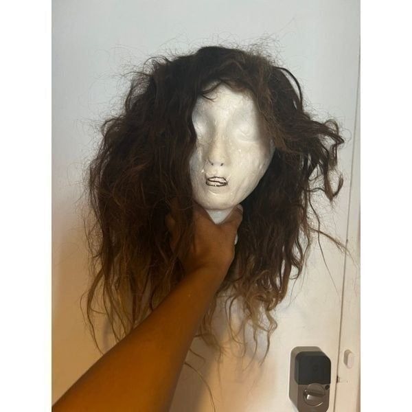 Human Hair Ombré Blonde Brown Black Wig Over 20 Inches Inches