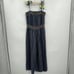 LAIA Multicolor Naomi Embroidered Tie Strap Wide Leg Jumpsuit Size Medium