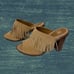 Gianni Bini Suede Fringe Road Tripz Mules