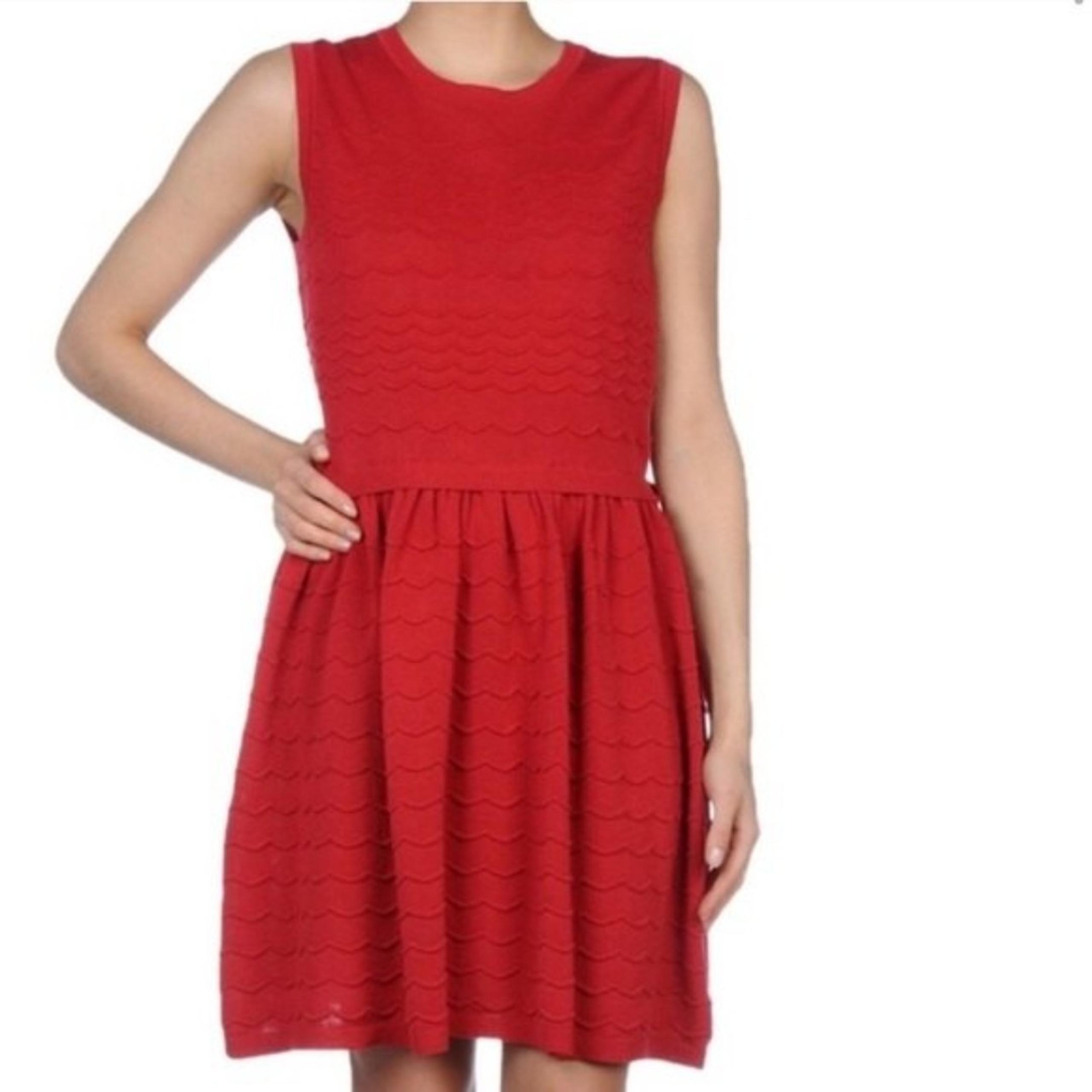 Red Valentino Designer Sophisticated Red Mini Dress Size Medium