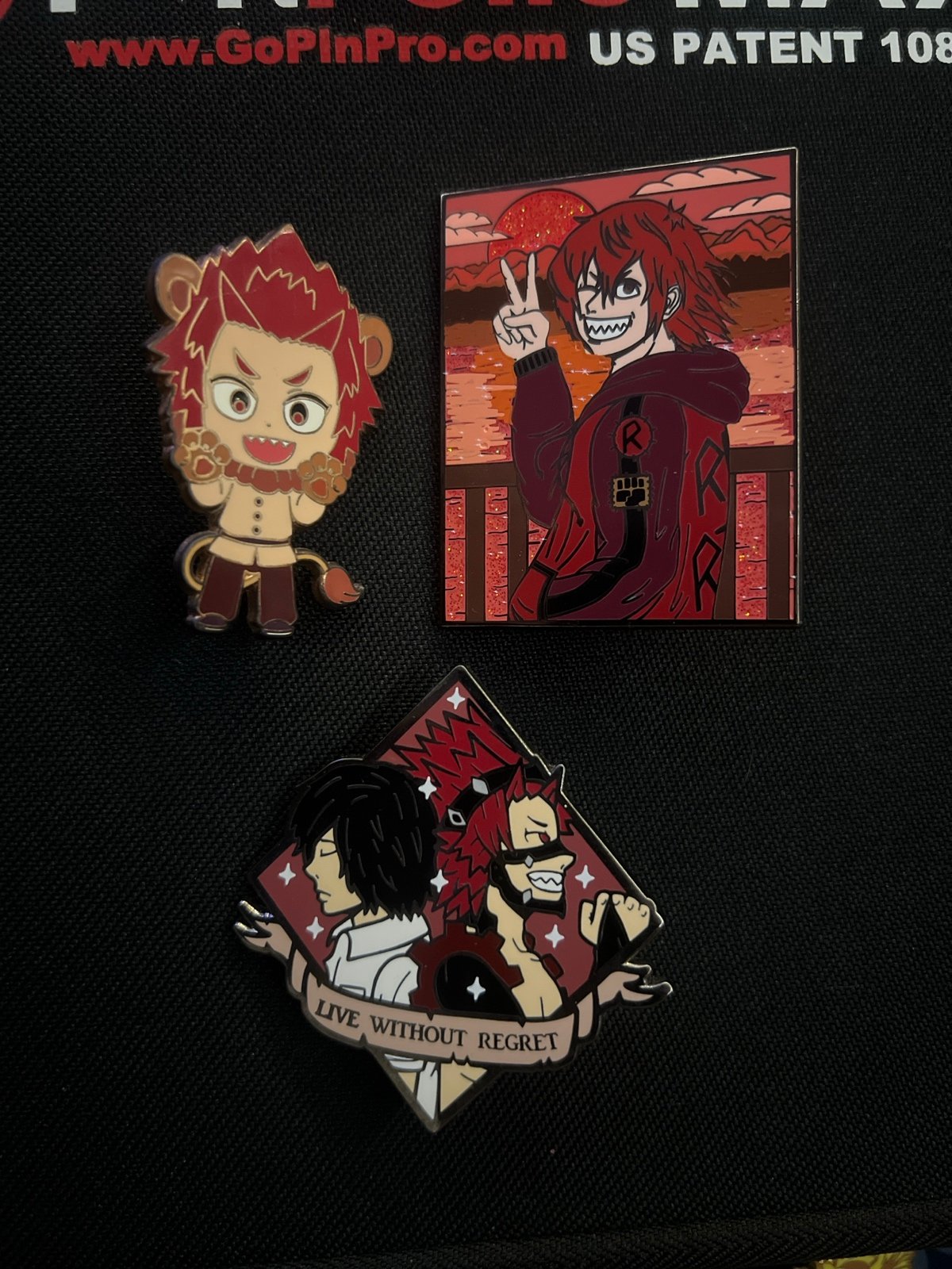 Set of Kirishima Pins from MHA