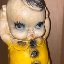 1940's Chalkware Kewpie Doll Bank