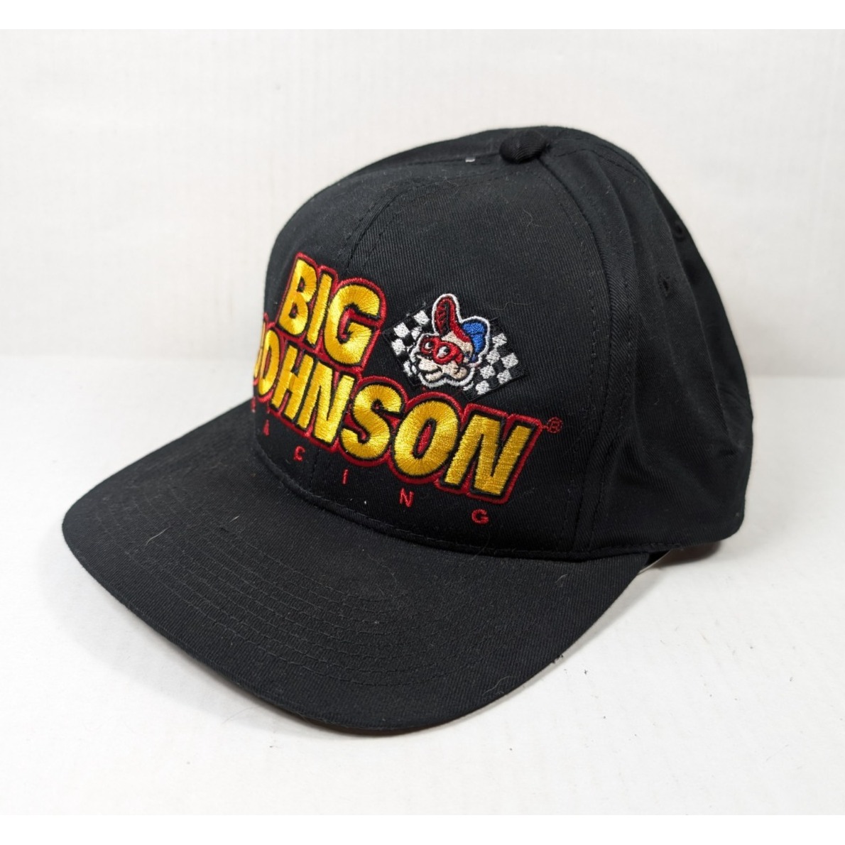 Vintage Big Johnson Racing Hat Black Snapback Kudzu Always in the Pole Position