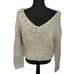 Lovers + Friends Chunky Sweater Grey SMALL V neck Oversize Cozy Soft 128 NEW