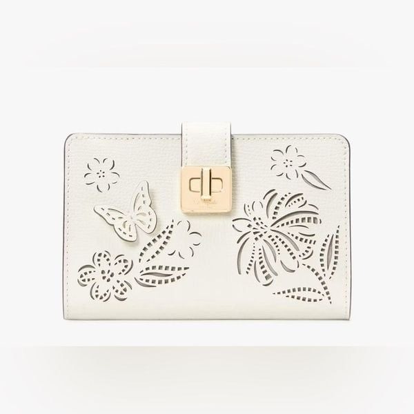 Kate Spade Phoebe Perforated Turnlock Medium Wallet
