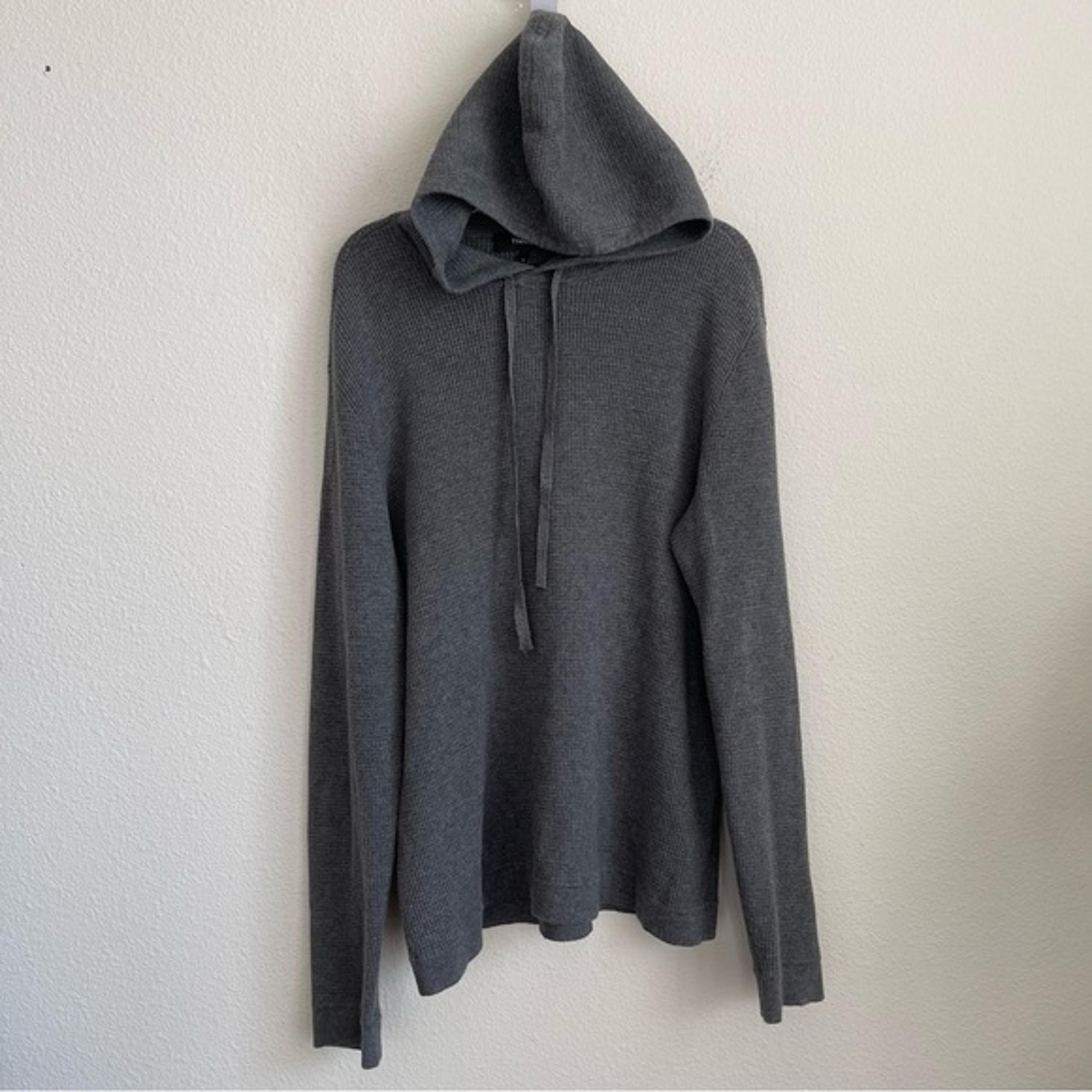 Theory Waffle Cotton Pullover Hoodie