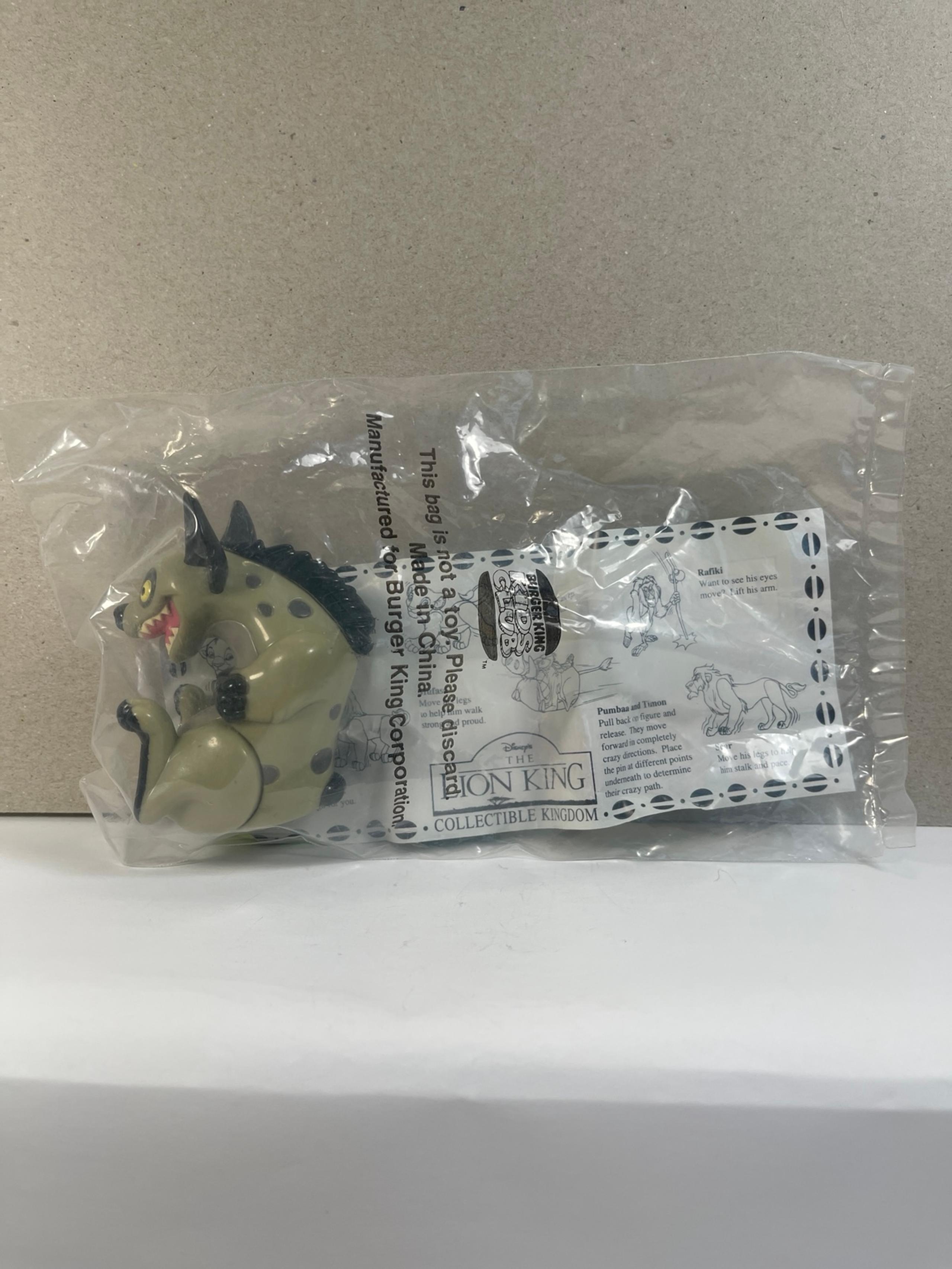 Disney The Lion King Ed the Hyena Action Figure 1994 Burger King new in package