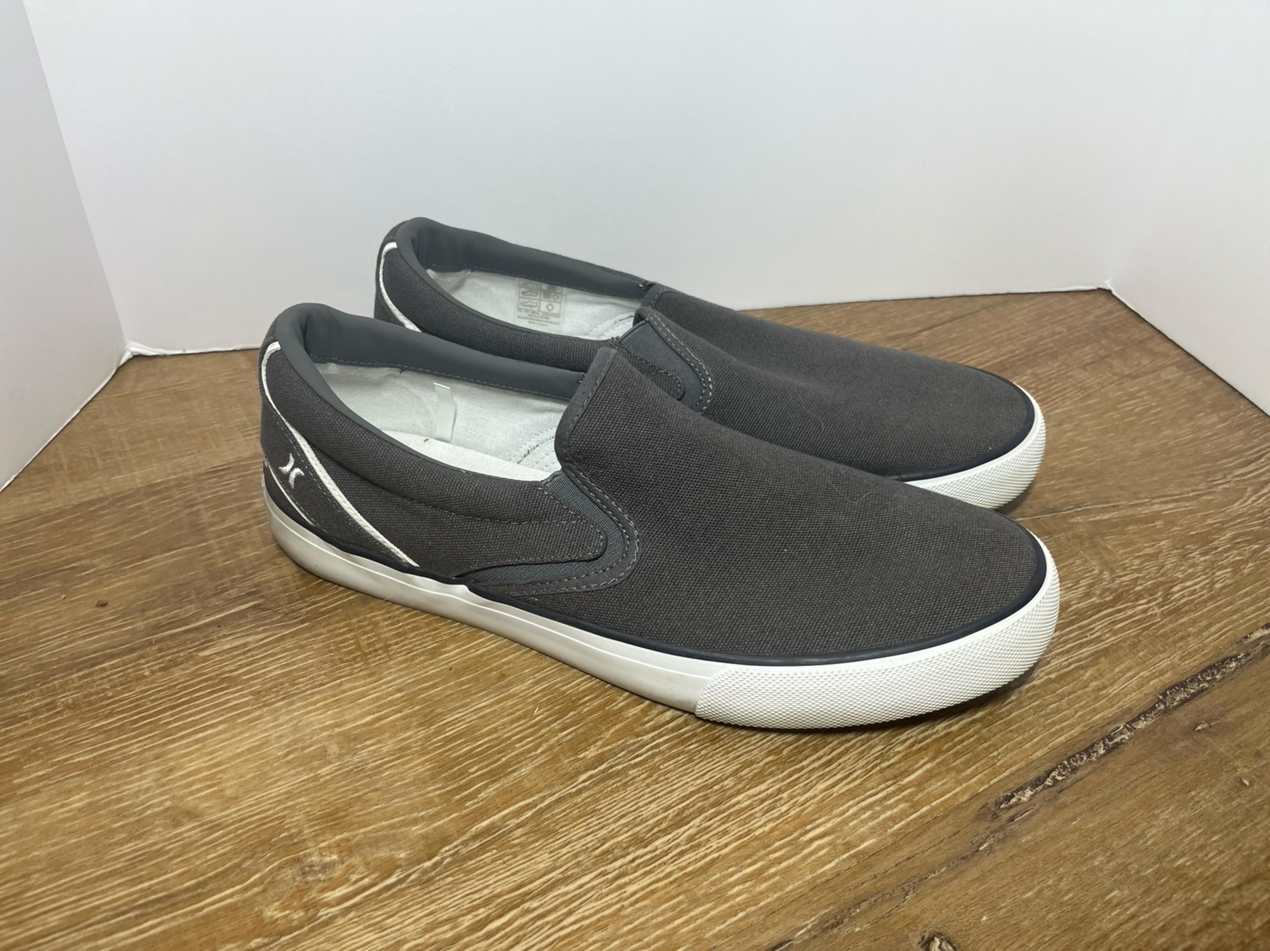 Gently Used Men’s size 11 Hurley Grey Slip On Sneakers