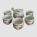 Miyama Pottery Kiln Tea Set Japan Vintage Tea Pot And Cups 80s
