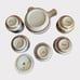 Miyama Pottery Kiln Tea Set Japan Vintage Tea Pot And Cups 80s