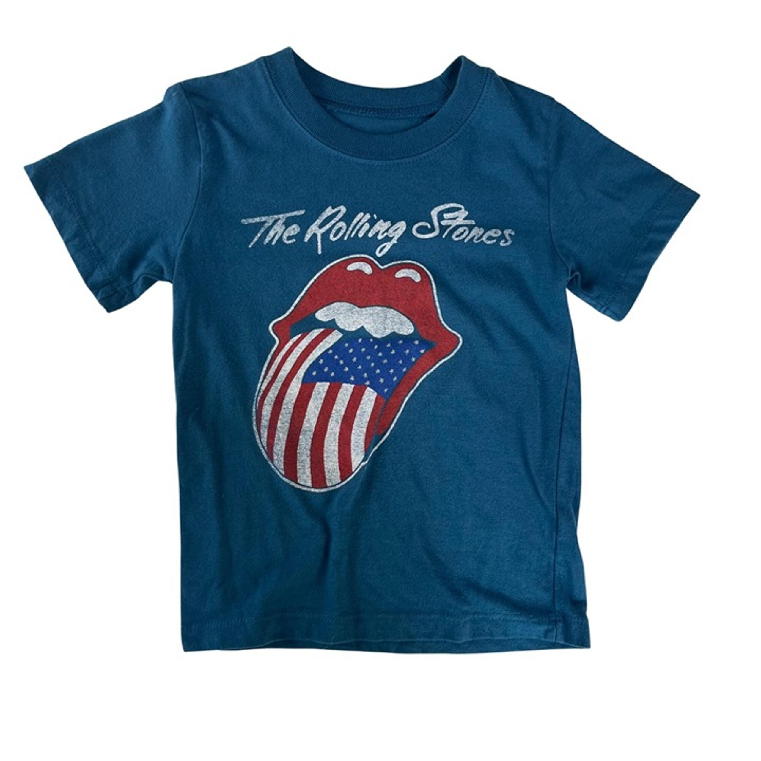 The Rolling Stones Tshirt Tee Boys Size 3T Blue America Flag Tongue