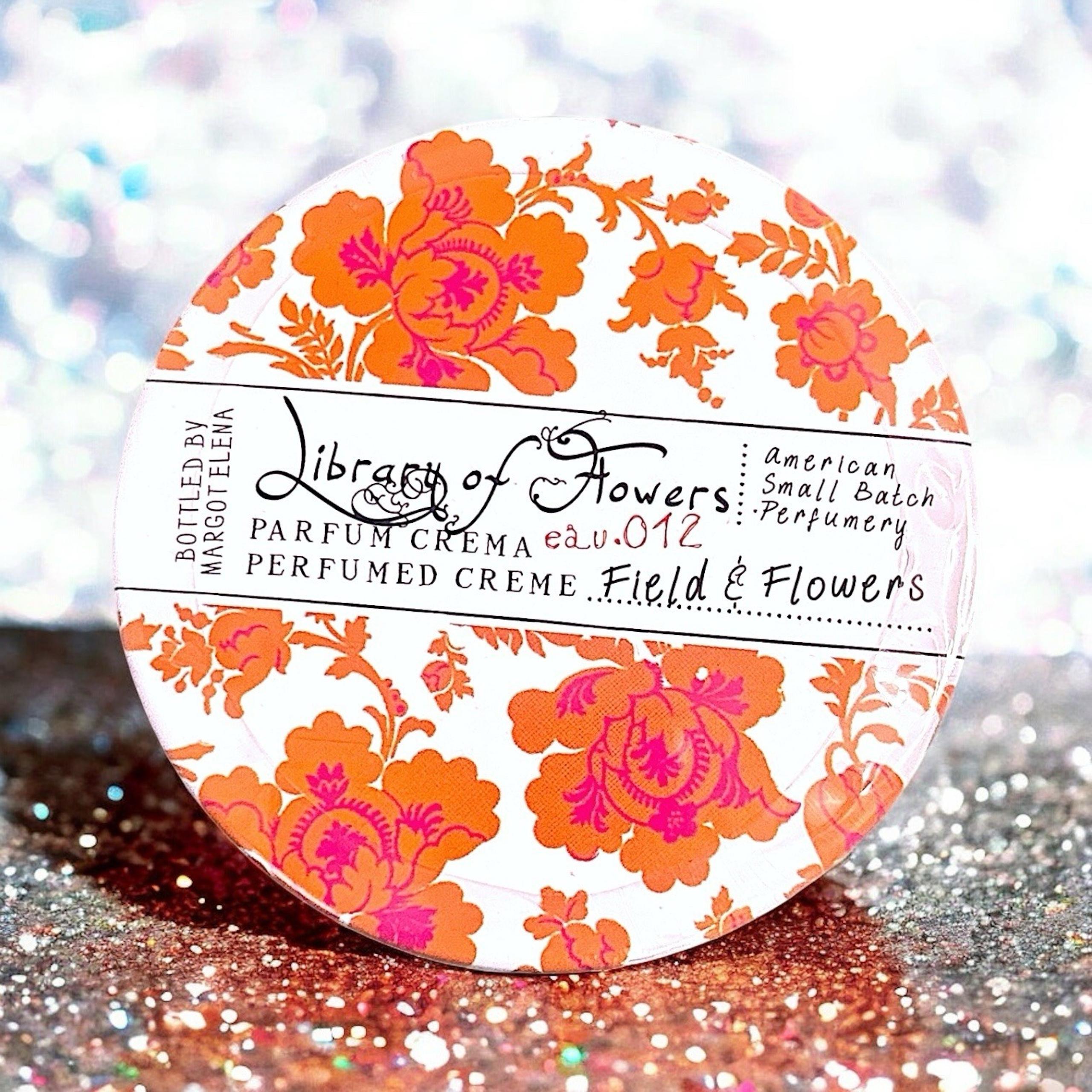 LIBRARY OF FLOWERS Field & Flowers Parfum Crema 2.5 oz NWOB & Sealed