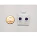 HJ-E02 14 Karat Yellow Gold Screw Back Pupple CZ Round Stud Earrings -6mm